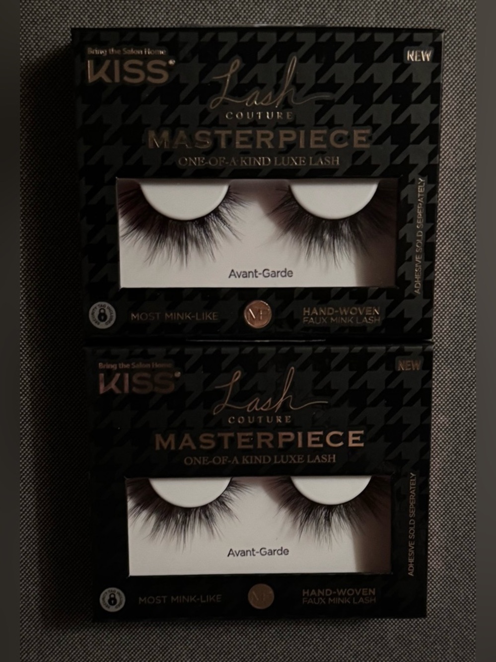 Kiss Lash Couture Masterpiece Hand-Woven Faux-Mink 12mm-Avant-Garde Bundle of 2